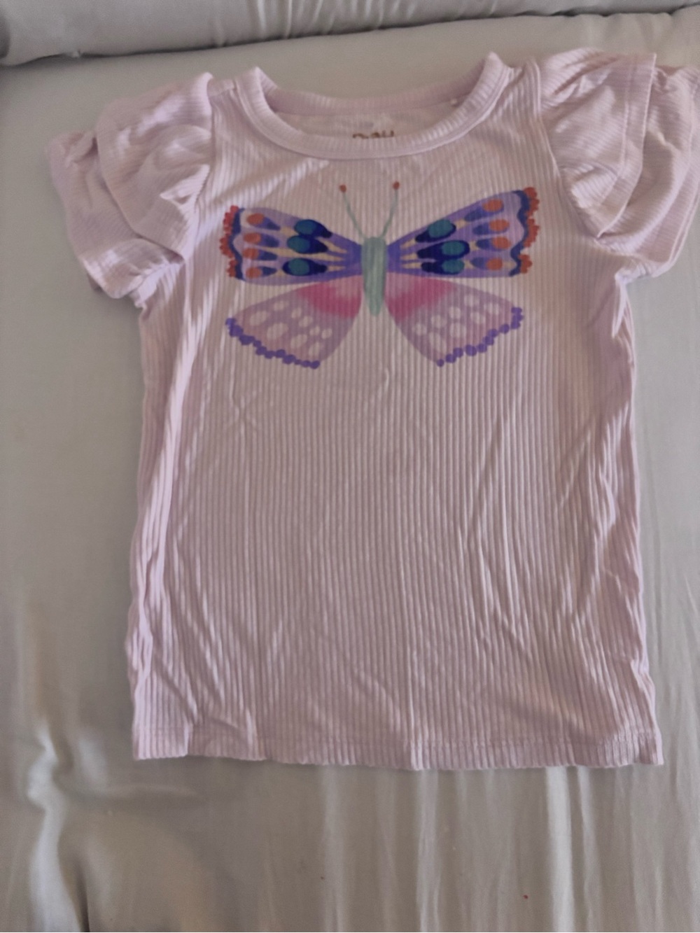 Little Sleepies Girls' Light Pink Butterfly Graphic Tee